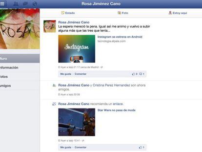 La aplicaci&oacute;n de Facebook para el nuevo iPad