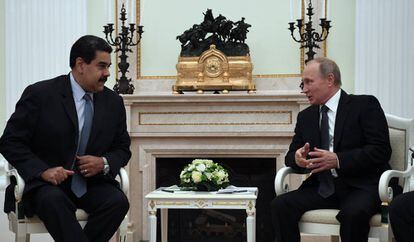 Putin en un encuentro con el presidente venezolano, Nicolás Maduro, en el Kremlin, en octubre de este año.