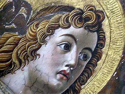Detalle de uno de los frescos hallados en la catedral de Valencia