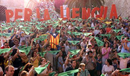 Diada per la llengua a Palma, l'any 2000.