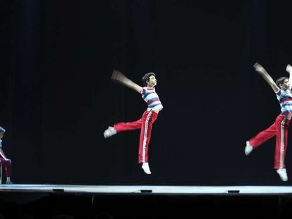 Un momento del ensayo del musical 'Billy Elliot', que se estrenará en versión española el 5 de octubre