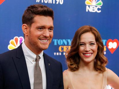 Michael Bubl&eacute; y Luisana Lopilato, en un evento en Nueva York en septiembre de 2016.