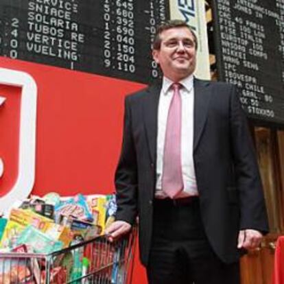 Ricardo Currás, consejero delegado del Grupo Dia en el debut celebrado en la Bolsa de Madrid.