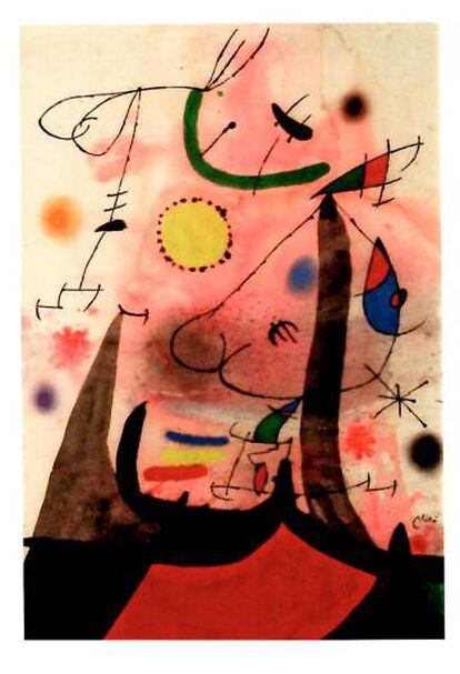 L'obra de Miró que va fer per al seu amic Josep Trueta el 1970 i que ha estat adquirida en dació en pagament per 490.000 euros.