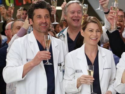 Ellen Pompeo y Patrick Dempsey, en la serie.