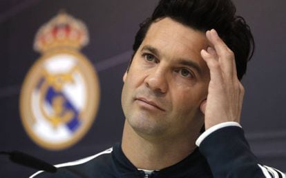 Solari, durante la rueda de prensa.