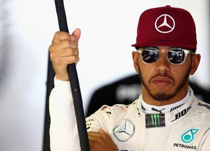 Hamilton, este viernes en Montmeló.