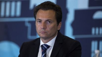 El entonces director de Pemex, Emilio Lozoya,  durante la conferencia del Banco Mundial en la Ciudad de México, en junio de 2015.