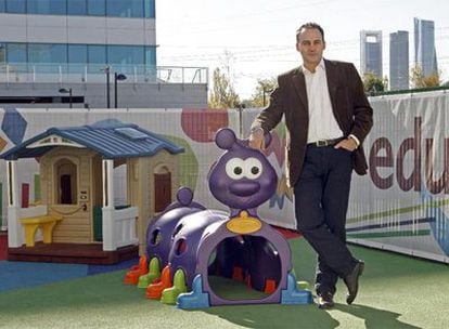 Jaime Alonso-Iñarra en la escuela Eduqa de la zona empresarial de Las Tablas (Madrid).