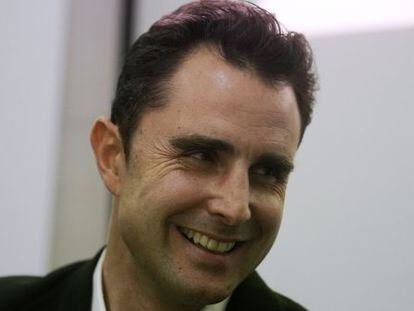 Hervé Falciani en una rueda de prensa del Partido X en enero.
