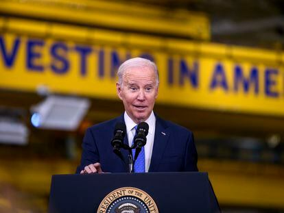 Joe Biden, presidente de Estados Unidos, durante un discurso en Minnesota.