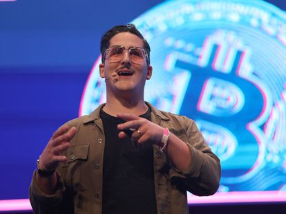 El consejero delegado de Keynote, Moe Levin, inversor en start ups, interviene en la conferencia anual del bitcoin, celebrada este mes en Miami (Florida).