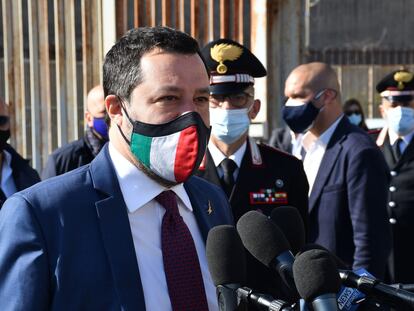 Matteo Salvini, el sábado en Sicilia.