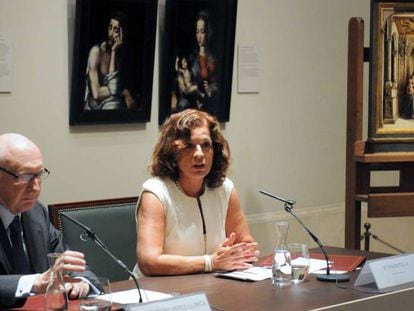 El presidente del Real Patronato del Museo del Prado, José Pedro Pérez-Llorca y la anterior alcaldesa de Madrid, Ana Botella.