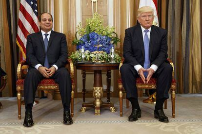 Al Sisi en una reunión con Trump, en mayo de este año