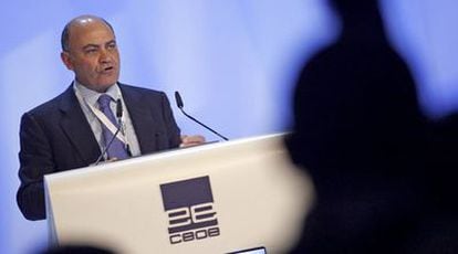 El presidente de la CEOE, Gerardo Díaz Ferrán, en la última Conferencia Empresarial.
