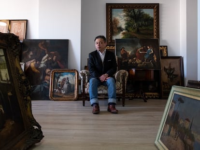 Liu Zhijiang, empresario y coleccionista de arte, en su oficina de Buenos Aires, el pasado 20 de abril.