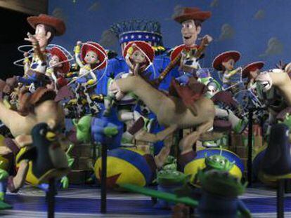 Parte del zo&oacute;tropo de Pixar dedicado a sus personajes de &#039;Toy story&#039;, y que cierra la exposici&oacute;n de CaixaForum