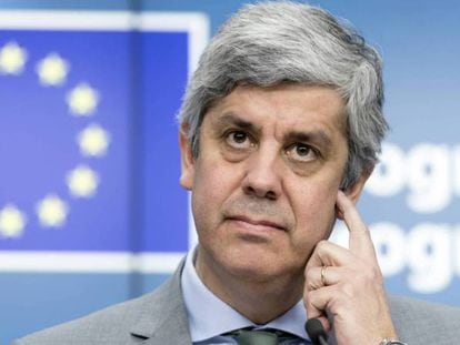 El todavía ministro de Finanzas portugués y presidente del Eurogrupo, Mario Centeno.