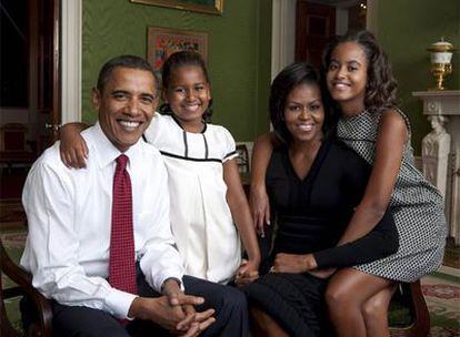 La foto oficial de la familia Obama en la Casa Blanca, realizada por Annie Leibovitz.