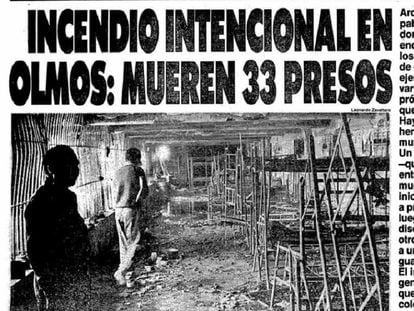 Portada del diario 'Clarín' con el incendio en el penal de Olmos como titular principal.