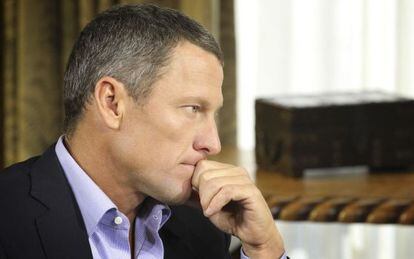 El ciclista estadounidense Lance Armstrong, en un momento de la entrevista.