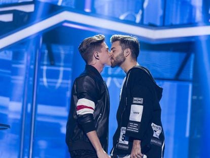 Raoul y Agoney, en la gala del pasado lunes.