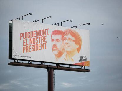 Cartel de Junts per Catalunya.