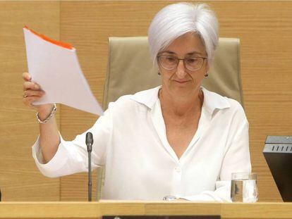 María José Segarra en la comisión de Justicia del Congreso.
