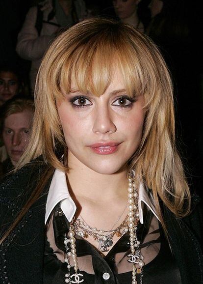 La actriz Brittany Murphy durante un desfile en la Semana de la Moda de Nueva York en febrero de 2008.