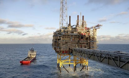 Plataforma de procesamiento de gas y petróleo de Statoil en Stavanger (Noruega).
