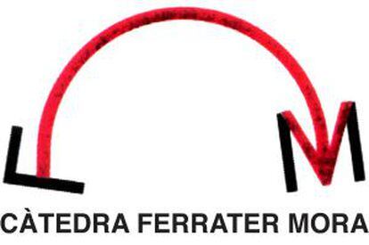 "Ex-libris" que Joan Brossa va fer per al llegat Ferrater Mora, ara logotip de la càtedra.
