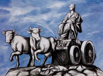 El cuadro desaparecido, Cibeles láctea, del artista Antonio de Felipe