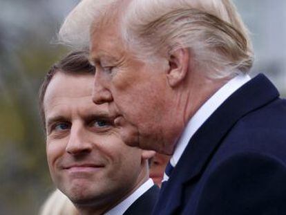El presidente francés ofrece un nuevo pacto que incluye el programa balístico iraní. El mandatario de EE UU califica de “ridículo, demencial y ruinoso” el acuerdo con Teherán