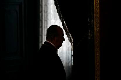 El rey Juan Carlos, en una imagen de archivo de junio de 2014 en el Palacio Real de Madrid.