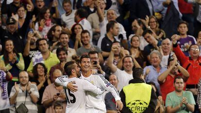 Ronaldo celebra el 1 a 0 con Carvajal