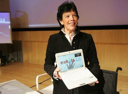 Isabel Celaá, consejera de Educación del País Vasco, en un acto de presentación del programa Eskola 2.0 en marzo pasado