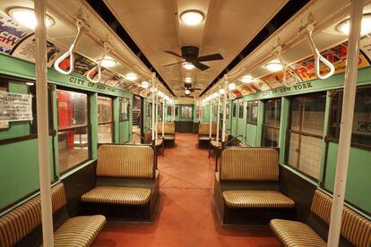 Un vagón de metro de 1932 en el New York City Transit Museum.