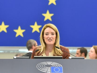 La presidenta del Parlamento Europeo, Roberta Metsola, en una foto de archivo.