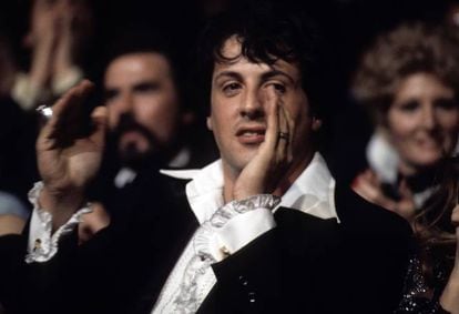 Stallone durante la ceremonia de los Oscar de 1977, en la que no se llevó nada.