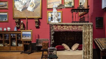 Estudio del pintor impresionista Joaquín Sorolla en su casa museo de Madrid.