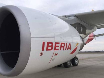 Motor del Airbus 330-200 de Iberia. 