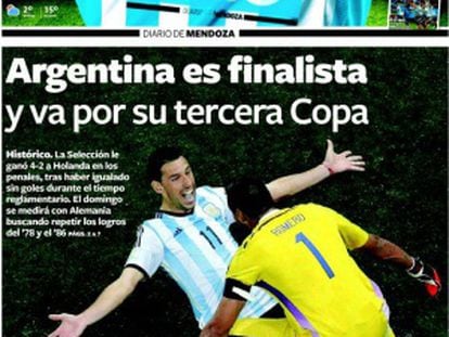 Portada del diario argentino &#039;Uno&#039;.