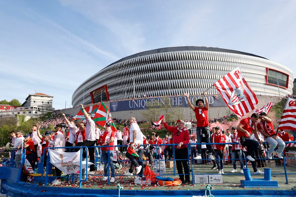 La célébration de l’Athletic et le voyage de la péniche à travers Bilbao |  Vidéo en direct |  Football |  Des sports