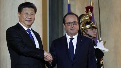 Hollande recibe a Xi Jinping, este domingo en Par&iacute;s.