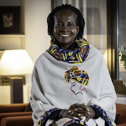 Florence Oloo, premio Harambee 2023, este miércoles en Madrid.