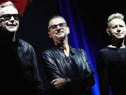 Depeche Mode en la presentaci&oacute;n de la gira de su nuevo disco, el pasado octubre en Mil&aacute;n.