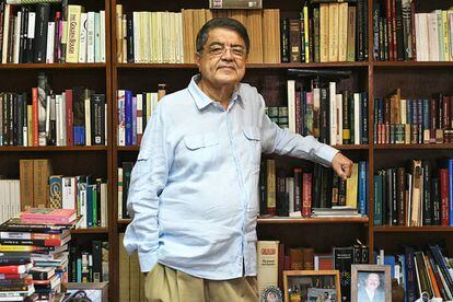 Sergio Ramírez este jueves, en su casa de Managua.