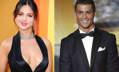 La actriz Eiza González y Cristiano Ronaldo.