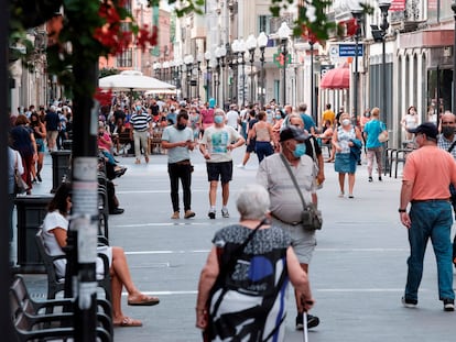 Calle mayor de Triana de Las Palmas de Gran Canaria, en 2020.